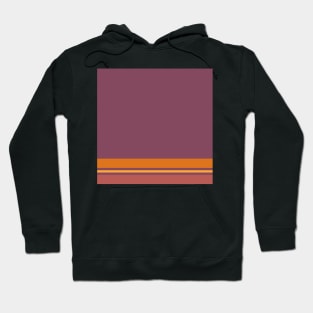 A fabulous recipe of Old Heliotrope, Deep Ruby, Dark Salmon, Brownish Orange and Mango stripes. Hoodie